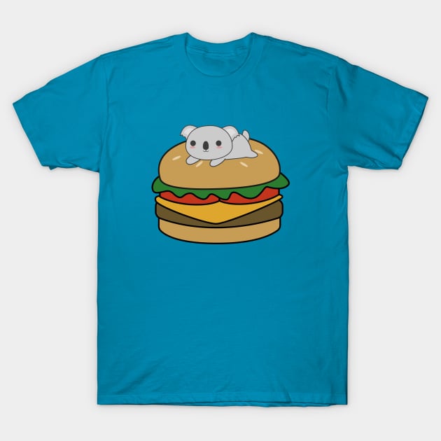 Cute Koala On A Burger T-Shirt T-Shirt by happinessinatee